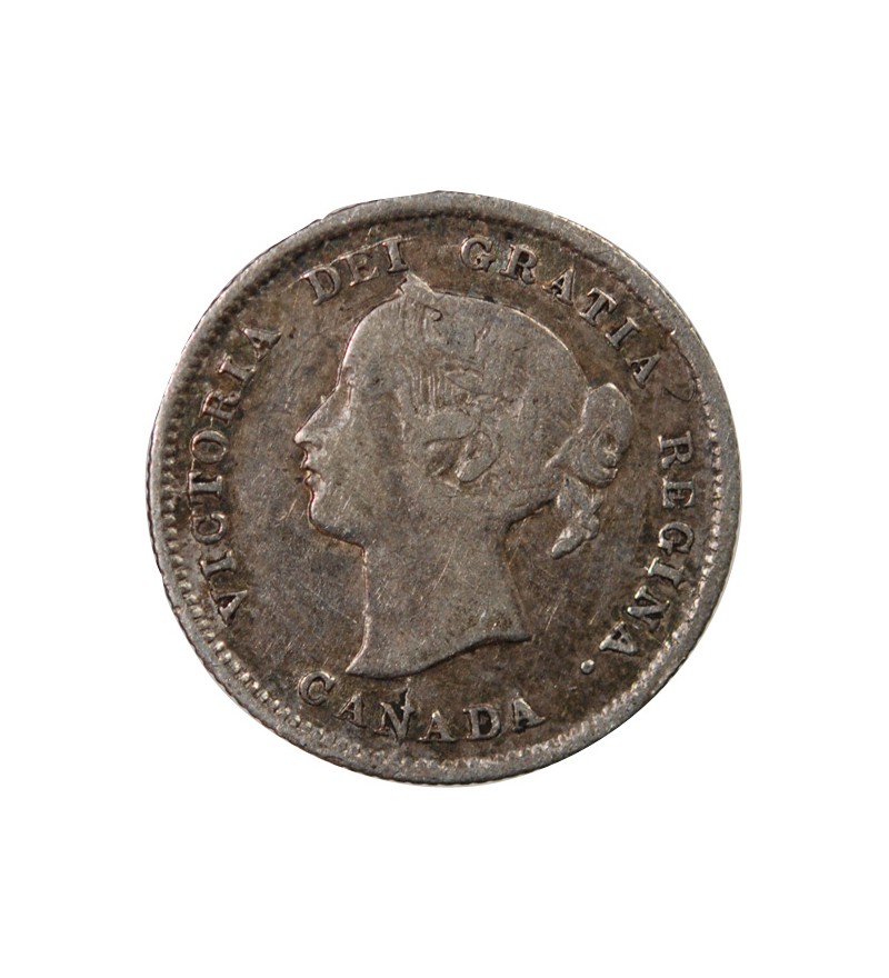 CANADA, VICTORIA - 5 CENTS ARGENT 1870