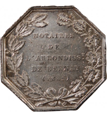 NOTAIRES, BERNAY – JETON ARGENT poinçon Abeille (1845-1860)