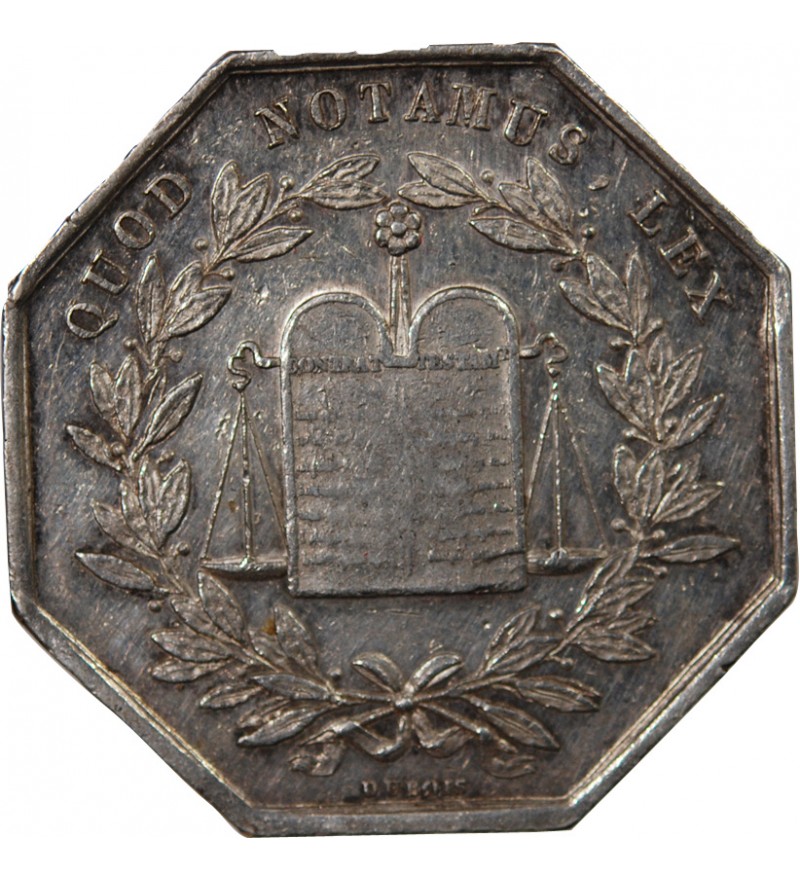 NOTAIRES, CHALONS-SUR-MARNE – JETON ARGENT poinçon Corne (après 1879)