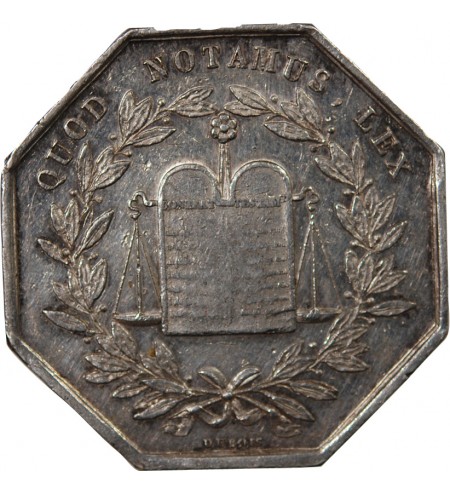 NOTAIRES, CHALONS-SUR-MARNE – JETON ARGENT poinçon Corne (après 1879)