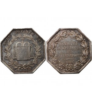 NOTAIRES, CHALONS-SUR-MARNE – JETON ARGENT poinçon Corne (après 1879) 2