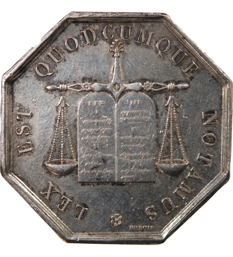 NOTAIRES, CHÂTEAU-THIERRY – JETON ARGENT poinçon Lampe (1832-1841)