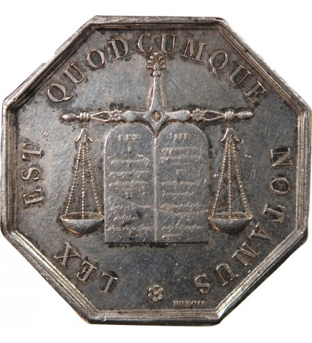 NOTAIRES, CHÂTEAU-THIERRY – JETON ARGENT poinçon Lampe (1832-1841)