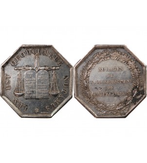 NOTAIRES, CHÂTEAU-THIERRY – JETON ARGENT poinçon Lampe (1832-1841) 2