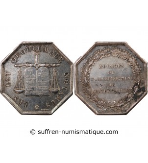 NOTAIRES, CHÂTEAU-THIERRY – JETON ARGENT poinçon Lampe (1832-1841)