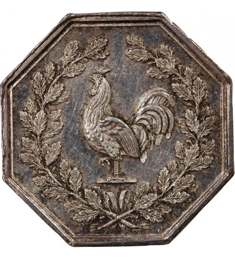 NOTAIRES, COMPIEGNE – JETON ARGENT poinçon Main (1845-1860)