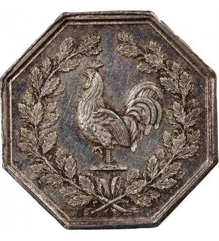 NOTAIRES, COMPIEGNE – JETON ARGENT poinçon Main (1845-1860)
