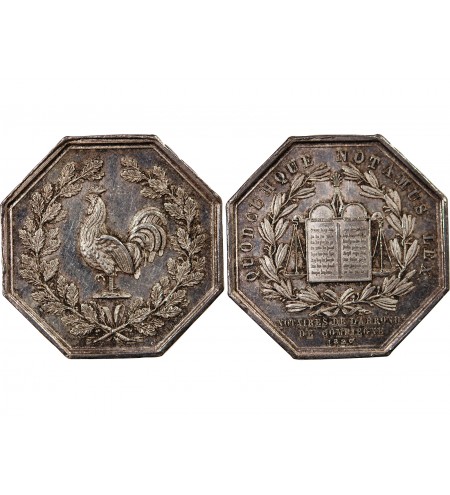 NOTAIRES, COMPIEGNE – JETON ARGENT poinçon Main (1845-1860)