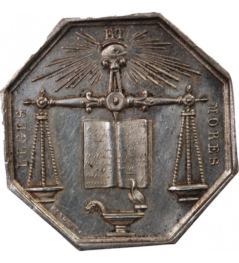 NOTAIRES, NOGENT-SUR-SEINE – JETON ARGENT poinçon Main (1845-1860)
