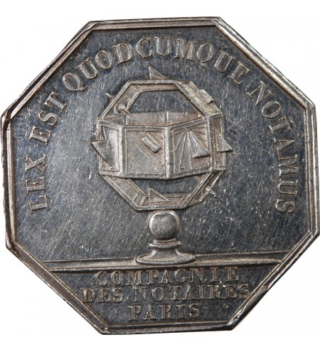 NOTAIRES, PARIS, LOUIS-PHILIPPE Ier – JETON ARGENT poinçon Lampe (1832-1841)