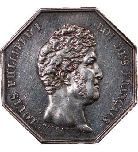 NOTAIRES, PARIS, LOUIS-PHILIPPE Ier – JETON ARGENT poinçon Lampe (1832-1841)