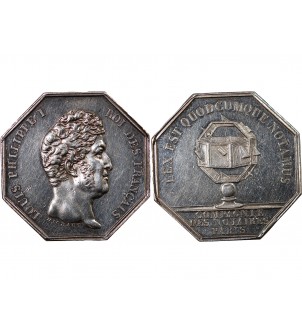 NOTAIRES, PARIS, LOUIS-PHILIPPE Ier – JETON ARGENT poinçon Lampe (1832-1841) 2