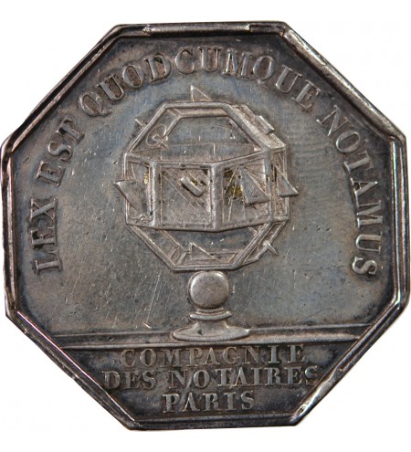 NOTAIRES, PARIS, LOUIS-PHILIPPE Ier – JETON ARGENT poinçon Lampe (1832-1841)