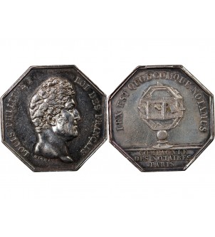 NOTAIRES, PARIS, LOUIS-PHILIPPE Ier – JETON ARGENT poinçon Lampe (1832-1841) 2