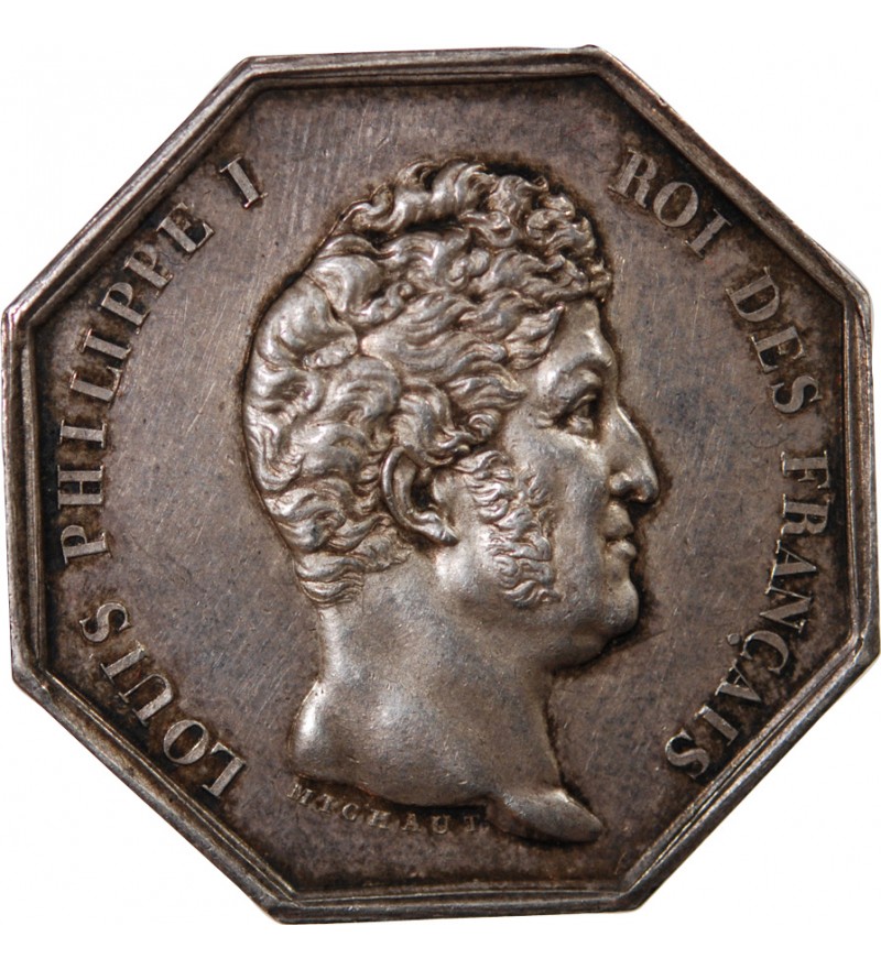 NOTAIRES, PARIS, LOUIS-PHILIPPE Ier – JETON ARGENT poinçon Proue (1842-1845)