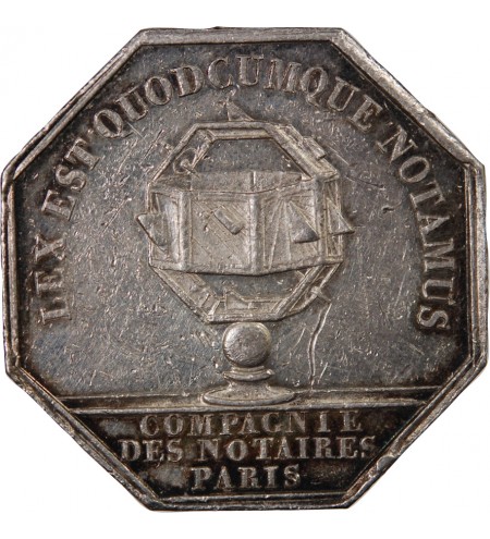 NOTAIRES, PARIS, LOUIS-PHILIPPE Ier – JETON ARGENT poinçon Lampe (1832-1841)