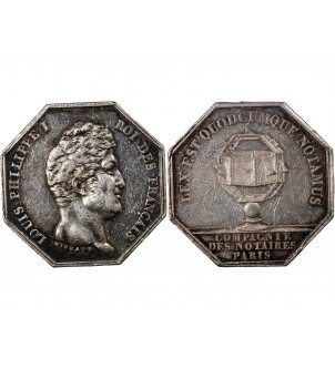 NOTAIRES, PARIS, LOUIS-PHILIPPE Ier – JETON ARGENT poinçon Lampe (1832-1841) 2