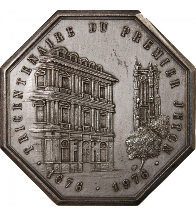 NOTAIRES, PARIS – JETON BRONZE FLORENTIN 1976 - TRICENTENAIRE DU 1ER JETON