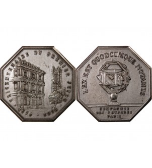 NOTAIRES, PARIS – JETON BRONZE FLORENTIN 1976 - TRICENTENAIRE DU 1ER JETON 2