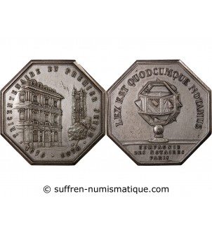 NOTAIRES, PARIS – JETON BRONZE FLORENTIN 1976 - TRICENTENAIRE DU 1ER JETON