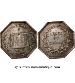 NOTAIRES, SAINT-AMAND – JETON ARGENT poinçon Corne (après 1879)