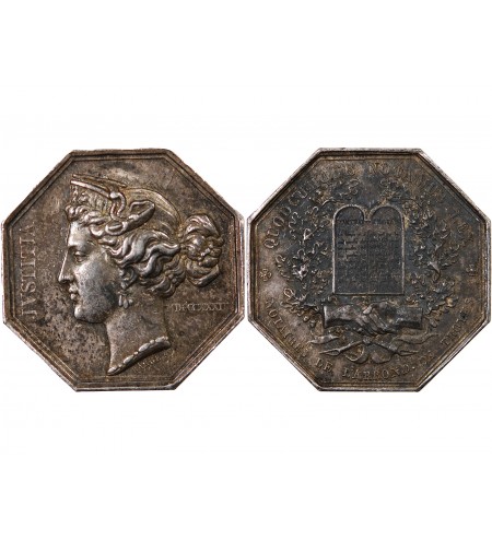 NOTAIRES, TROYES – JETON ARGENT poinçon Abeille (1860-1879)