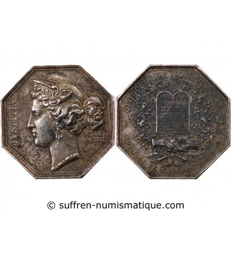 NOTAIRES, TROYES – JETON ARGENT poinçon Abeille (1860-1879)