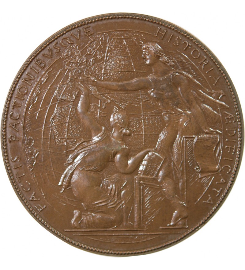 INSTITUT INTERNATIONAL D'HISTOIRE DU NOTARIAT – JETON BRONZE poinçon Corne (après 1879)