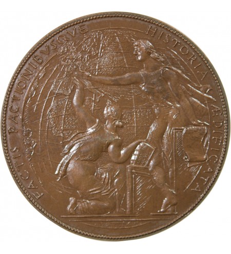 INSTITUT INTERNATIONAL D'HISTOIRE DU NOTARIAT – JETON BRONZE poinçon Corne (après 1879)