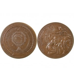 INSTITUT INTERNATIONAL D'HISTOIRE DU NOTARIAT – JETON BRONZE poinçon Corne (après 1879) 2