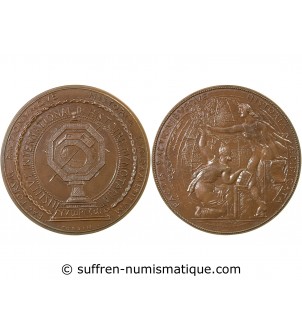 INSTITUT INTERNATIONAL D'HISTOIRE DU NOTARIAT – JETON BRONZE poinçon Corne (après 1879)