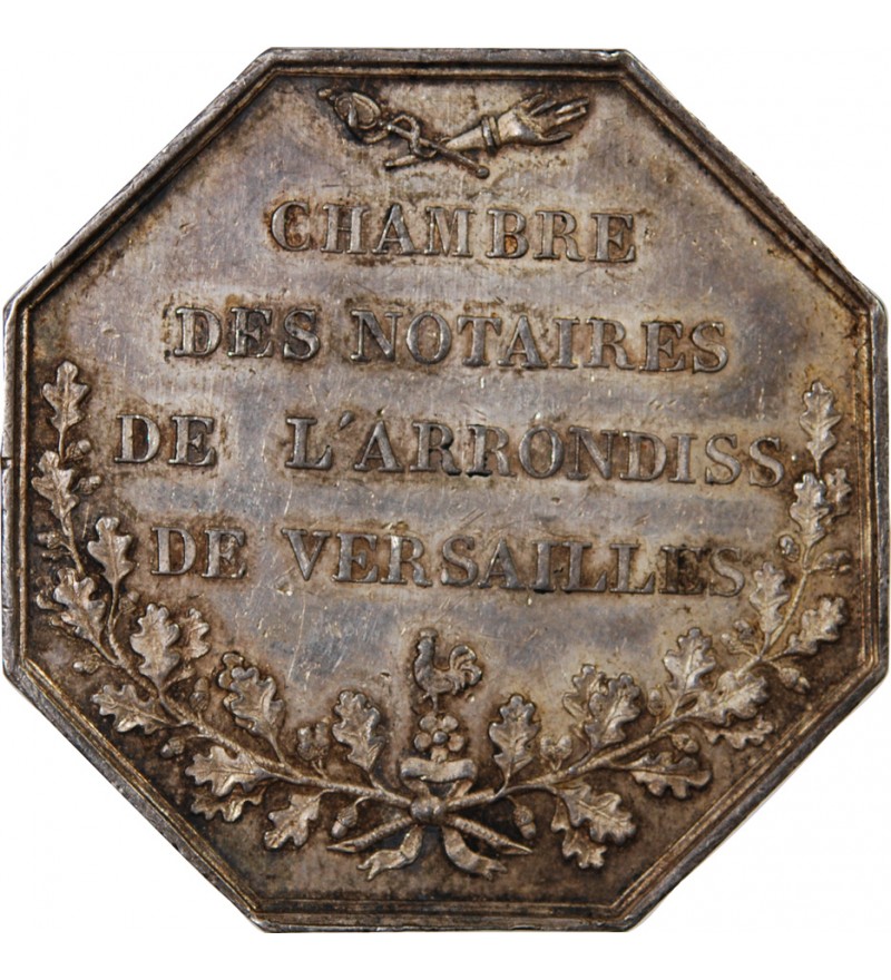 NOTAIRES, VERSAILLES, NAPOLEON III – JETON ARGENT poinçon Main (1845-1860)