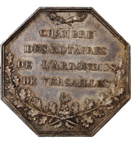 NOTAIRES, VERSAILLES, NAPOLEON III – JETON ARGENT poinçon Main (1845-1860)