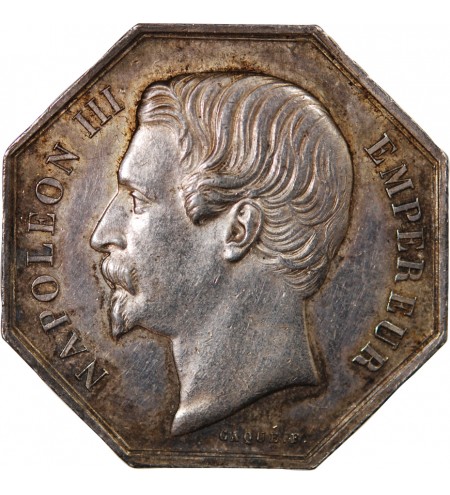NOTAIRES, VERSAILLES, NAPOLEON III – JETON ARGENT poinçon Main (1845-1860)