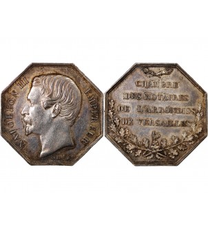 NOTAIRES, VERSAILLES, NAPOLEON III – JETON ARGENT poinçon Main (1845-1860) 2
