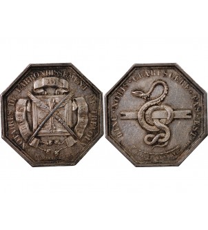 NOTAIRES, TREVOUX – JETON ARGENT 1832 sans poinçon 2