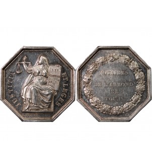 NOTAIRES, TOURS – JETON ARGENT poinçon Abeille (1860-1879) 2