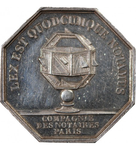 NOTAIRES, PARIS, NAPOLEON III – JETON ARGENT poinçon Main (1845-1860)