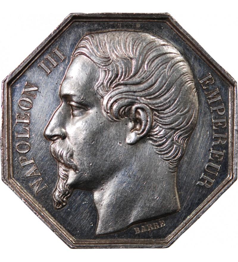 NOTAIRES, PARIS, NAPOLEON III – JETON ARGENT poinçon Main (1845-1860)