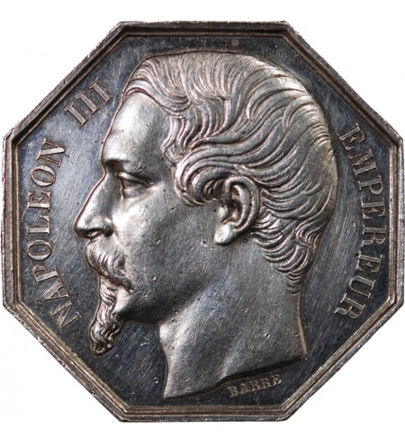 NOTAIRES, PARIS, NAPOLEON III – JETON ARGENT poinçon Main (1845-1860)