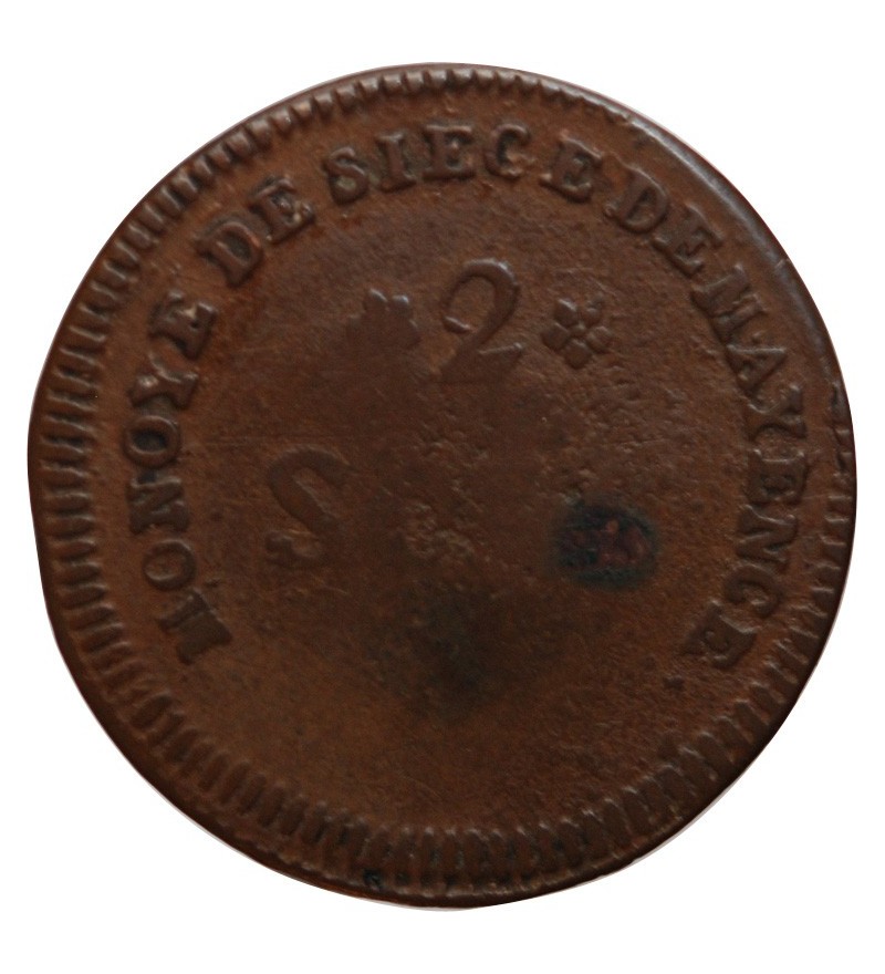 CONVENTION, SIEGE DE MAYENCE - 2 SOLS 1793