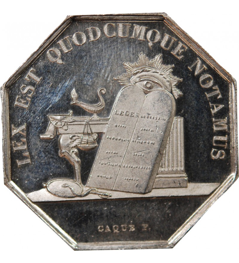 NOTAIRES, AUXERRE – JETON ARGENT poinçon Abeille (1860-1879)