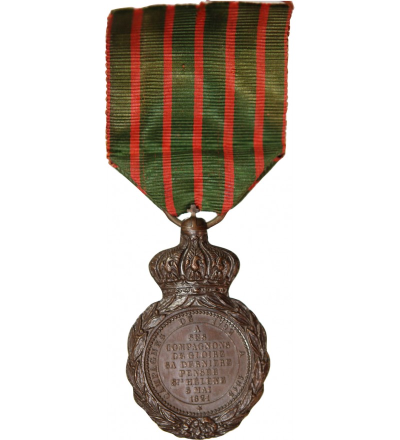 NAPOLEON Ier - MEDAILLE DE SAINTE-HELENE AVEC RUBAN