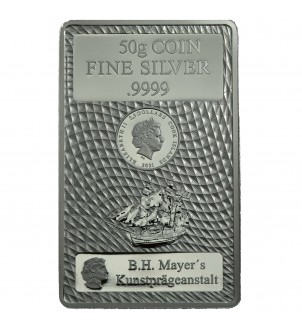 ILES-COOK - 2,5 DOLLARS / 50 Gr ARGENT 2021