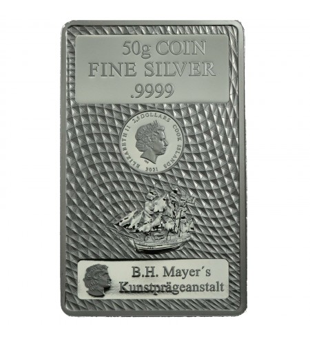 ILES-COOK - 2,5 DOLLARS / 50 Gr ARGENT 2021