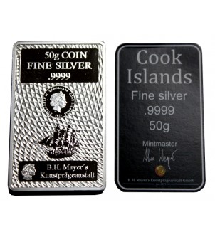 ILES-COOK - 2,5 DOLLARS / 50 Gr ARGENT 2021 2