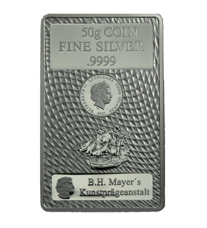 ILES-COOK - 2,5 DOLLARS / 50 Gr ARGENT 2021