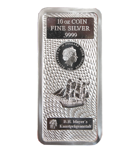 ILES-COOK - 10 DOLLARS / 10 OZ / 311 Gr ARGENT 2021