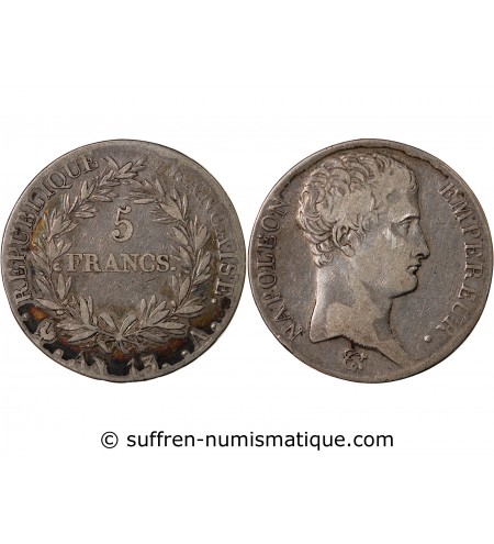 NAPOLEON Ier - 5 FRANCS AN 13 A PARIS "Type République"﻿﻿