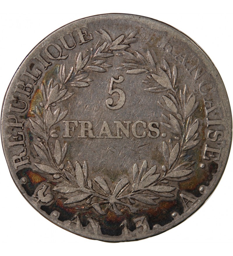 NAPOLEON Ier - 5 FRANCS AN 13 A PARIS "Type République"﻿﻿